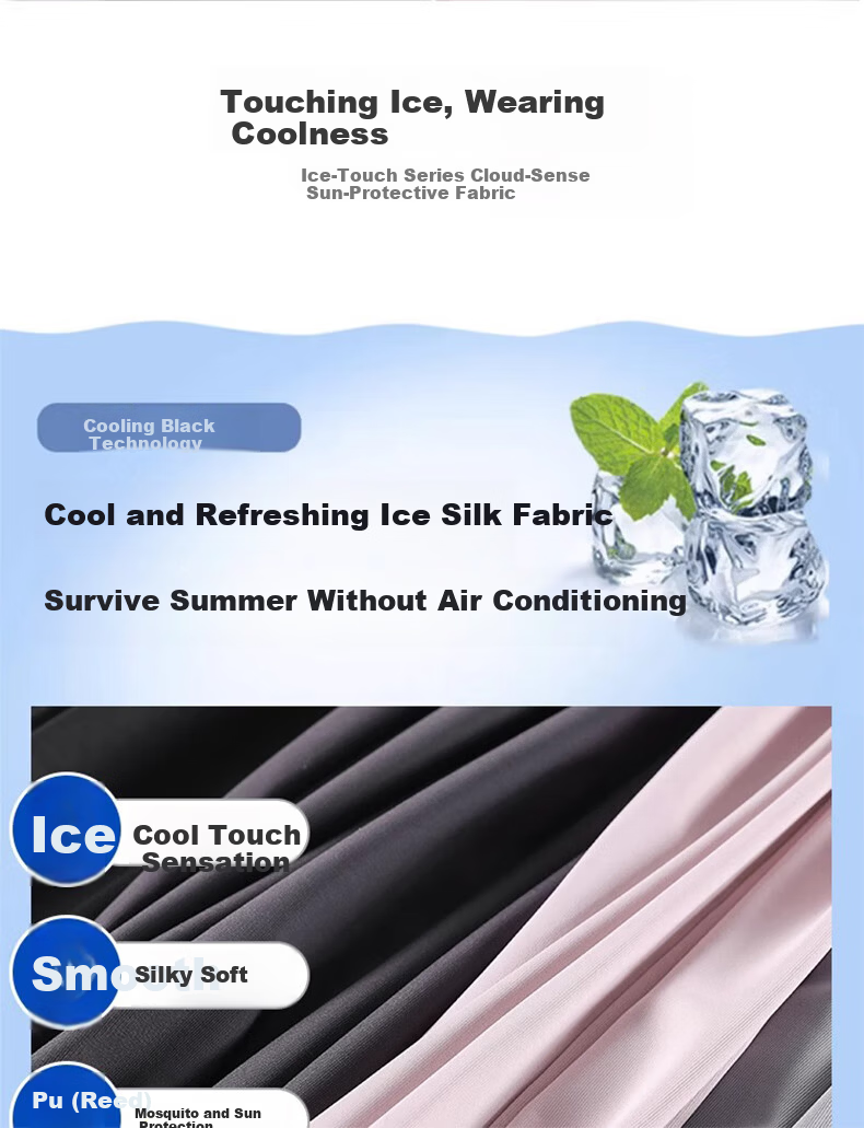 LangSha Ice Silk Wide-Leg Pants Women Summer Thin High-Waist Sun-Protective Slim Loose Straight-Leg Mosquito-Repellent Casual Trousers 3