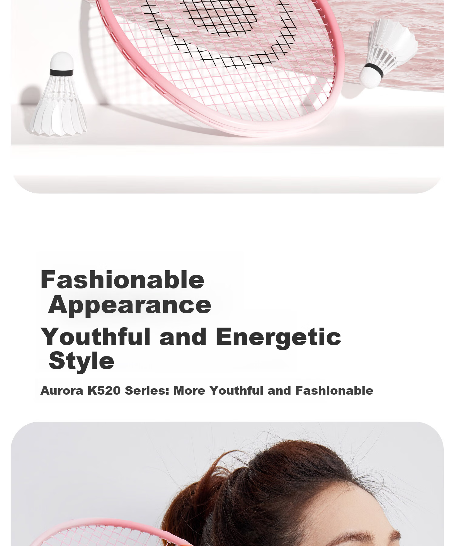 Yottoy Ultra-Light Carbon Shaft Badminton Racket Set for Students and Beginners Training Coach Recommended Soft Pink Orange *2 2