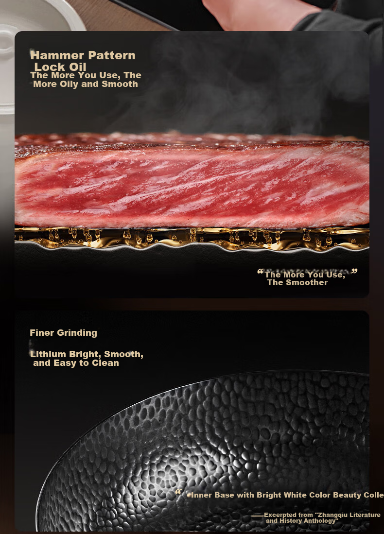 Joyoung 24cm Cast Iron Non-Stick Frying Pan Skillet Steak Breakfast Pan 8