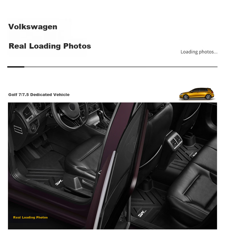 3W Custom Fit TPE Eco-Friendly Car Floor Mats for Volkswagen Magotan B8 + Double-Layer Menice Carpet Surface / Jingpei 13