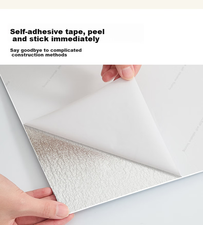Oumai Imitation Tile Wall Stickers Self-Adhesive Waterproof Moisture-Proof Wear-Resistant Decorative Wall Renovation Frost White 10 Pieces 5