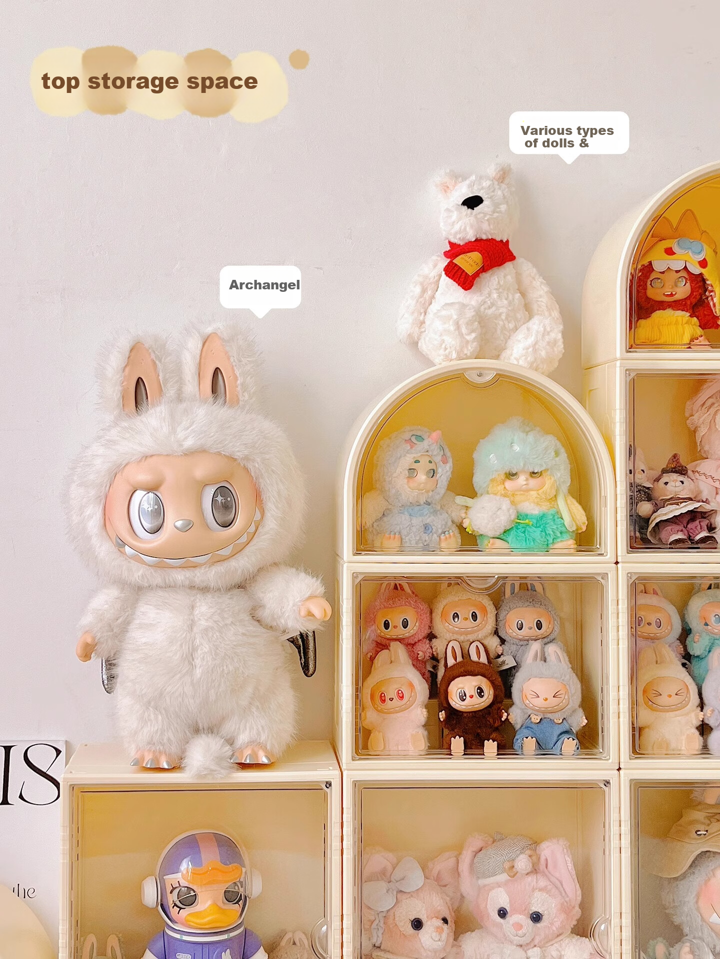 MESHD Labubu Display Box Transparent Dustproof Blind Box Plush Doll Vinyl Pop Mart Labubu Storage Box 2