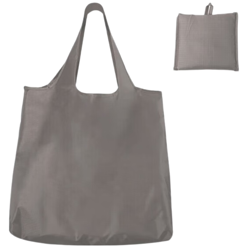 EEKIKS Storage Bag, Eco-Friendly Shopping Bag, Shoulder Bag, Supermarket Shopping Bag, Portable Folding Handbag, Grocery Bag, Gray
