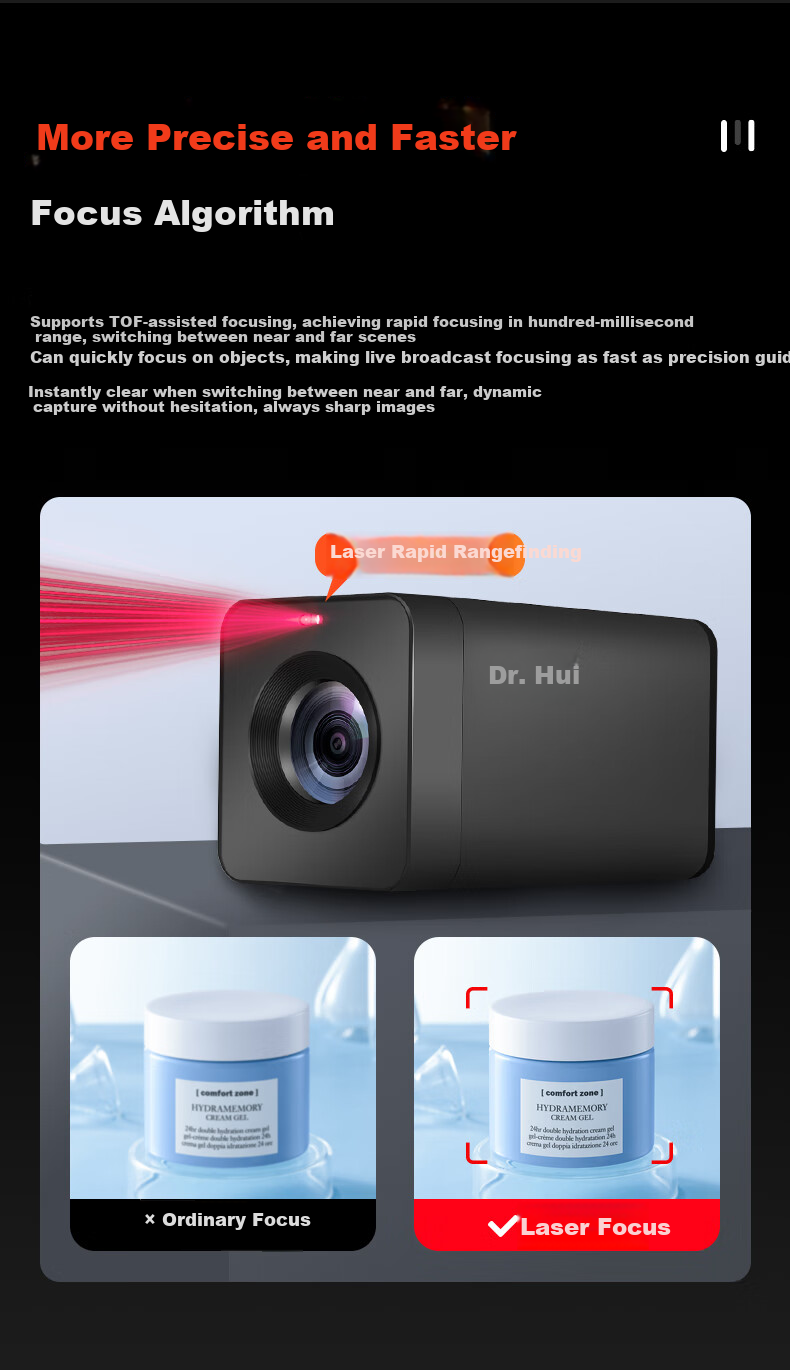 Huibo T100 DSLR-Level Live Streaming Camera 4K Ultra HD Camcorder Laser Focus 18x Zoom Remote Control Green Screen Vertical Screen Outdoor Teaching Conference TikTok Live Streaming Video Equipment 4