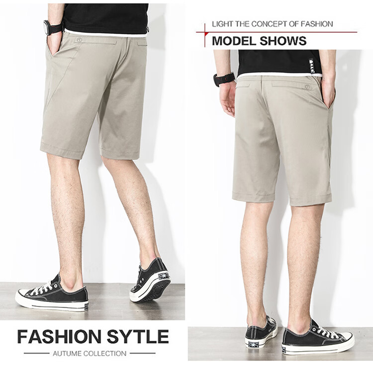Hodo Men's Summer Casual Fashion Cotton Cargo Comfortable Breathable Versatile Five-Point Sports Shorts 16