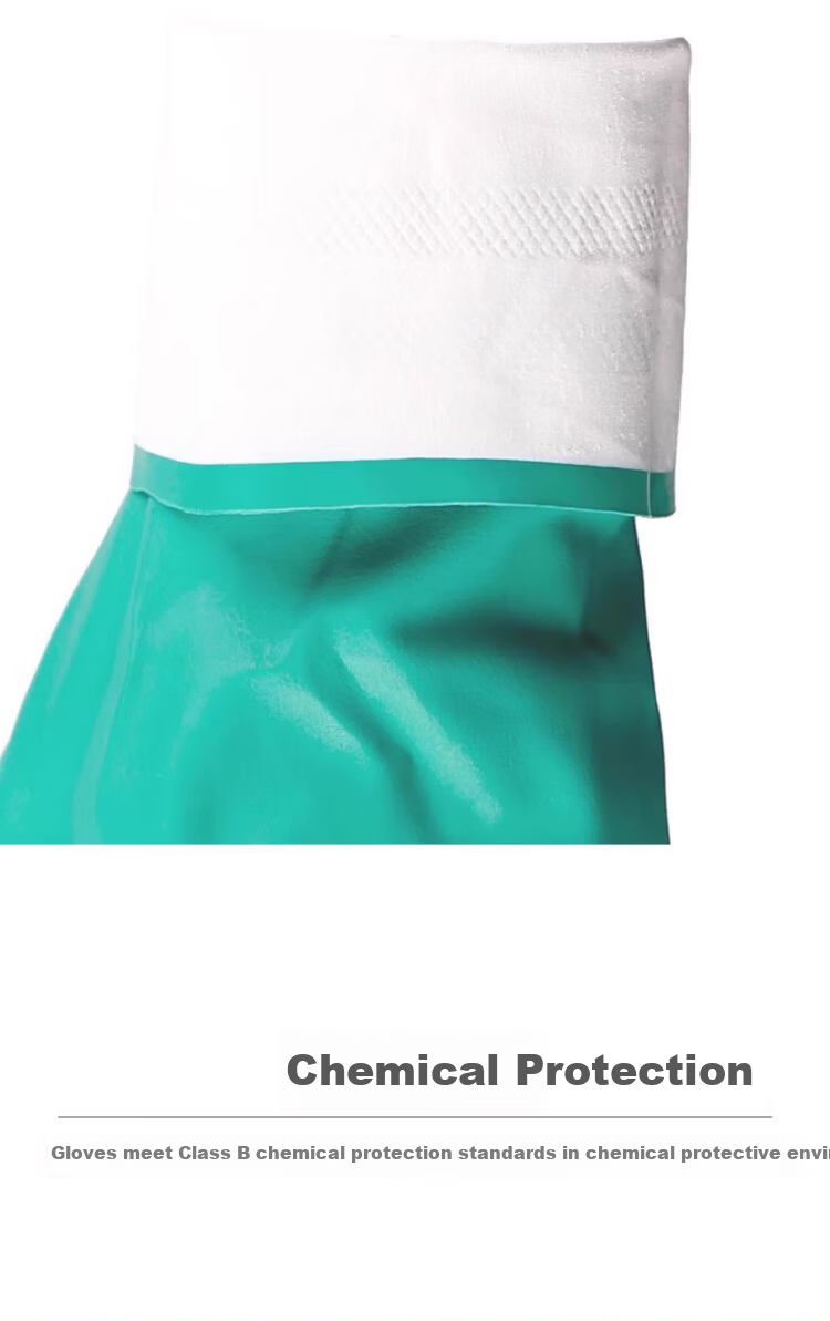 Ansell Acid and Alkali Resistant Solvent Chemical Protective Gloves Oil-Resistant Industrial Labor Safety Nitrile Rubber Gloves 37-873 (1 Pair) 9/L 8