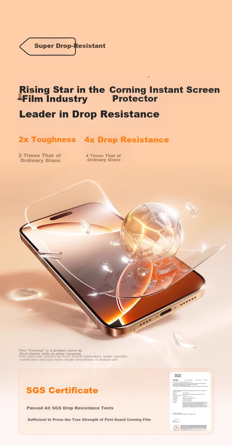 DIVI Dust-Free Case Instant Adhesive iPhone 16 Pro Max Tempered Glass Screen Protector Full Coverage Anti-Drop Anti-Fingerprint Smooth Touch 1 Piece 8