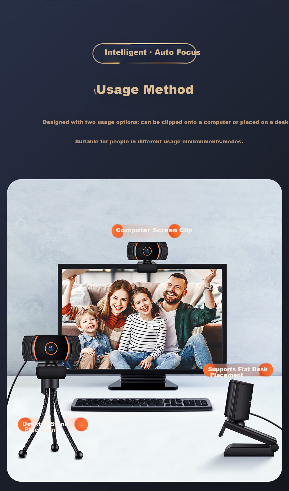 Stiger Computer Webcam with High Definition And Microphone for Video Calls, Meetings, Postgraduate Entrance Exams, Online Classes, Laptop, Desktop All-In Live Streaming Video for Home Teaching, USB External 2K 12