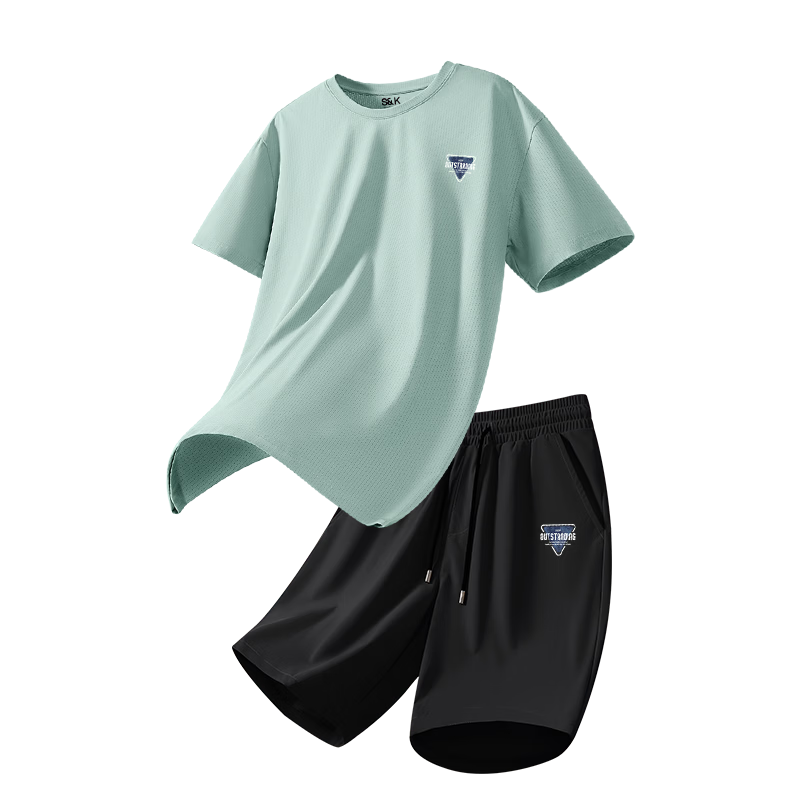 Baleno S&K Series Men's Summer Quick-Dry Short Sleeve and Shorts Sports Set Breathable Running Outfit