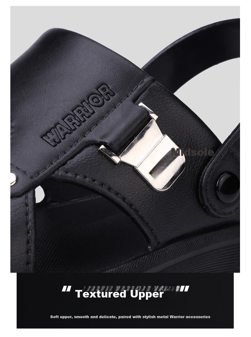 Warrior Casual Sandals for Men, Indoor Slippers, Outdoor Dual-Use Beach Shoes, Comfortable Breathable Simple Style 3B00 Brown 39 9