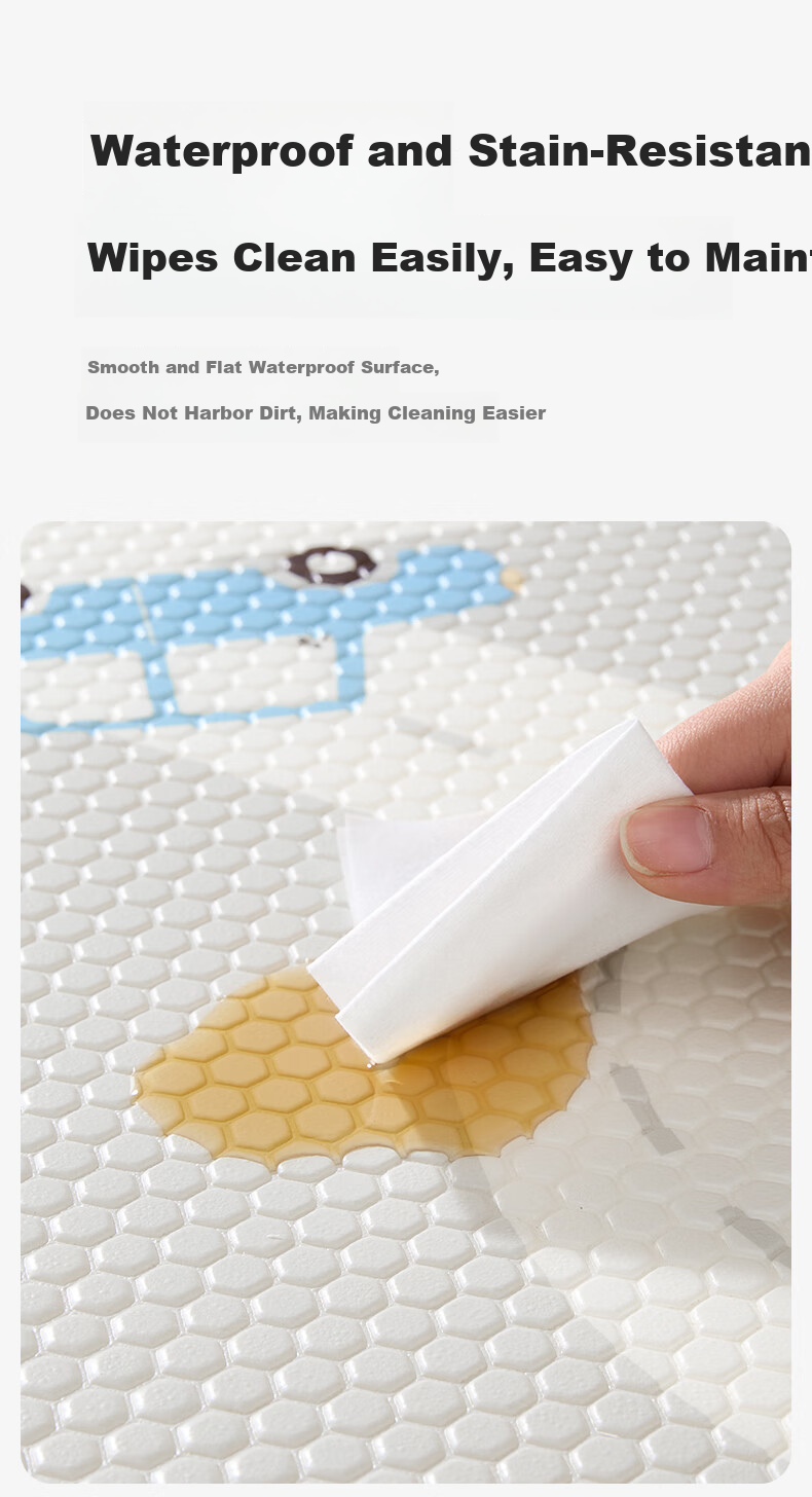 October Crystals Baby Crawling Mat XPE Antibacterial Edge Living Room Floor Mat Car Pattern 150*200*1.5cm 10