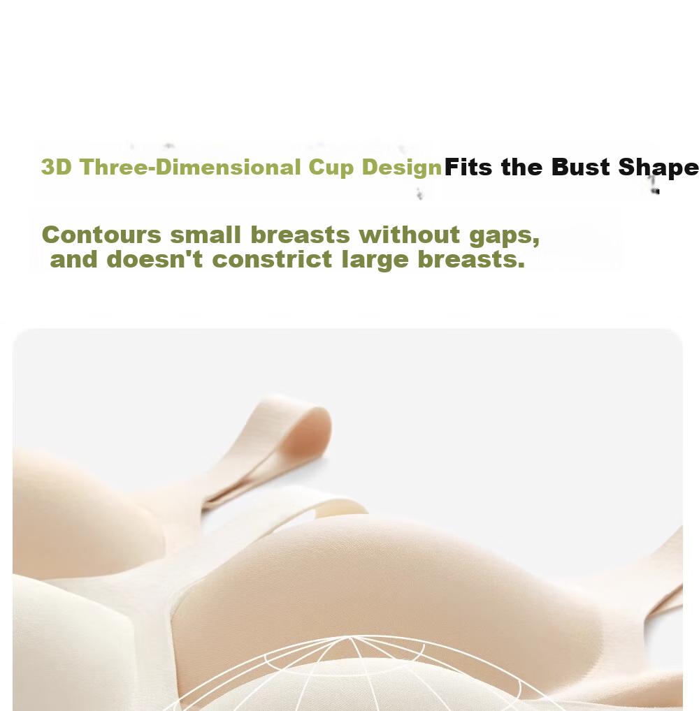 BOPRUIEY Women's Seamless Fixed Cup One-Piece Vest Large Bust Minimizing Wireless Plus Size Sports Bra 17