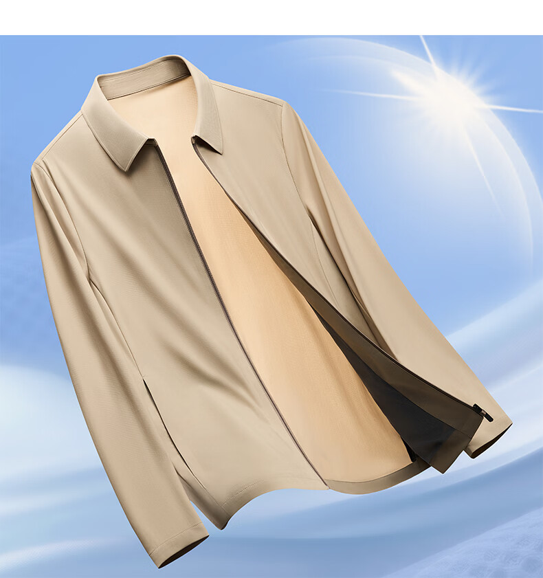 Shanshan UPF50+ UV Protection Sun Jacket Men's Summer Lightweight Business Casual Executive Outerwear 15