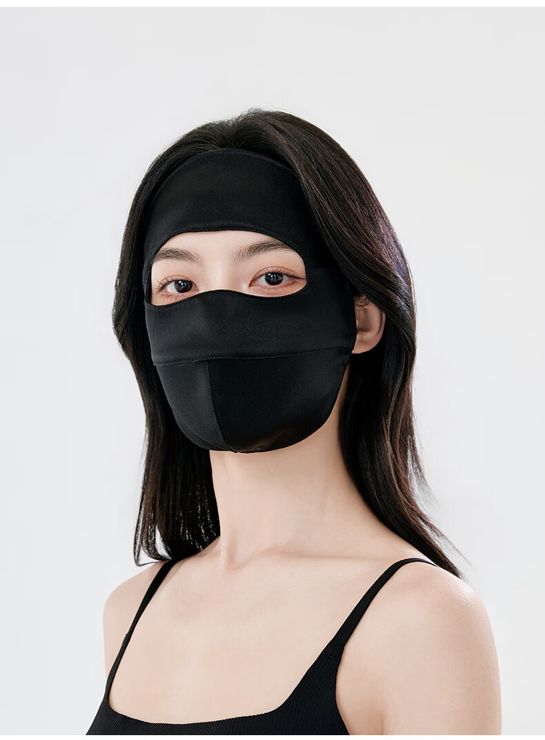 ZIY Sunscreen Face Mask Full Face Coverage Breathable Summer Mulberry Silk UV Protection Face Bikini Mask for Women 17