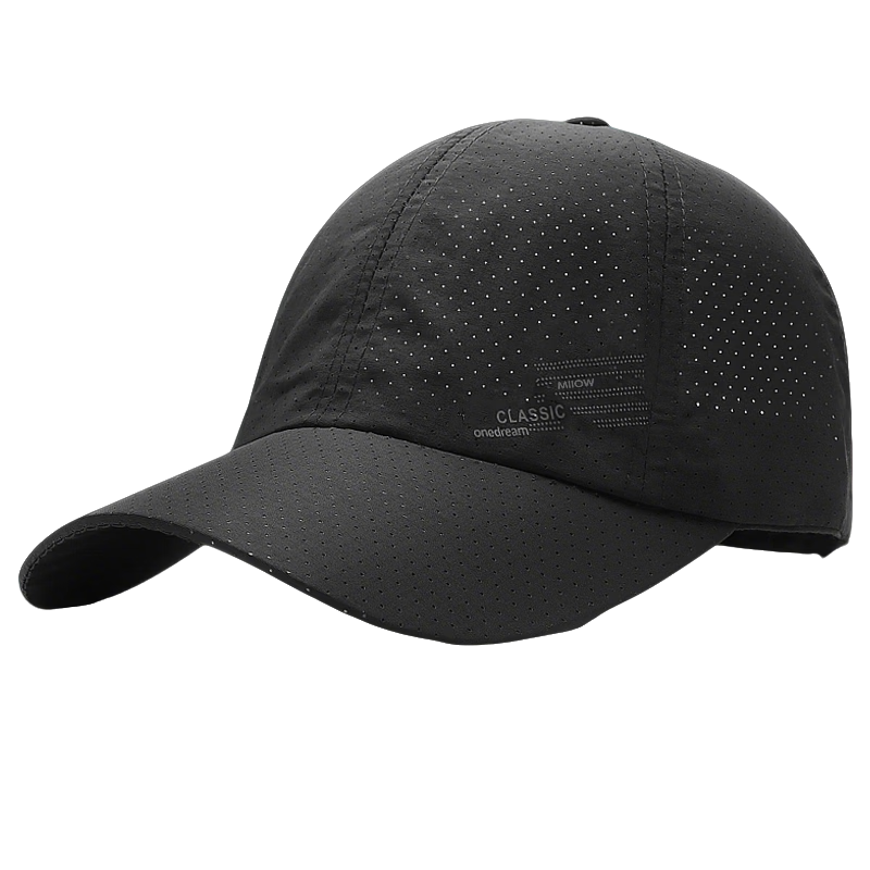 Miiow Men's Summer Baseball Cap Quick-Dry Mesh Breathable Sunshade Outdoor Duckbill Cap Dark Gray