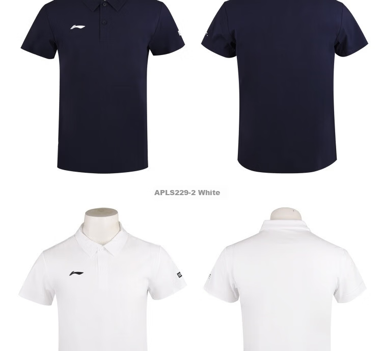 LI-NING Women's Short Sleeve Sportswear Quick-Dry Breathable Sports Series 230-1 Ink Blue 2XL 3