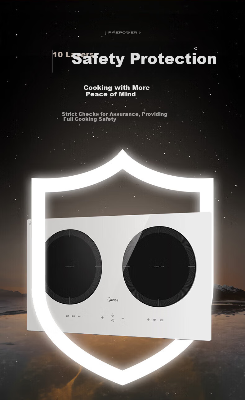 Midea Induction Cooker Double Burner Built-in High Power 3300W Multifunctional Electric Stove ZHE3317 13