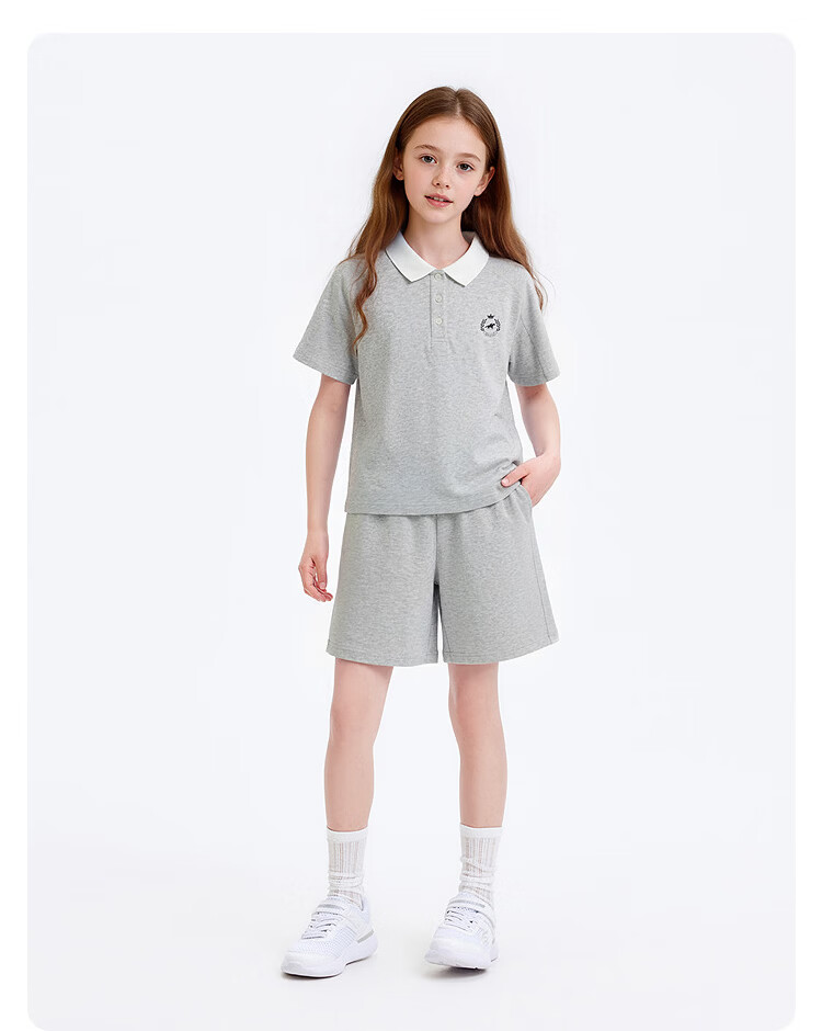 Balabala Boys Short Sleeve Set Children's Mid-to-Large Kids Two-Piece 2026 Spring Summer Quick-Dry Cooling Colorblock 40