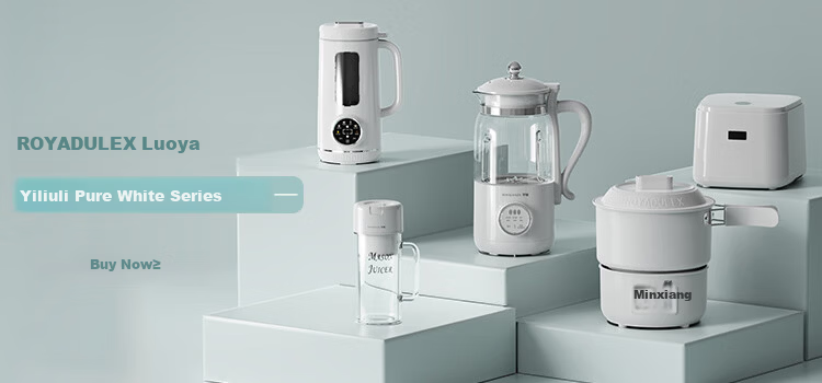 ROYALTY LINE 1.2L Soy Milk and Blender Machine, Household 2-3 Person, Noise Reduction, 16-Blade Fully Automatic Timer, No Soaking, No Filtering, Multifunctional Baby Food Processor, Compact Food Proce 1