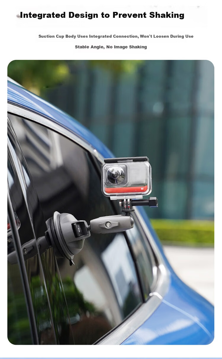 Jingxuan JD Self-Owned Brand Sports Camera Aluminum Alloy Suction Cup Mount Compatible with GoPro DJI Action6/4 5Pro Car Suction Mount Insta360 Suction Cup Bracket 2