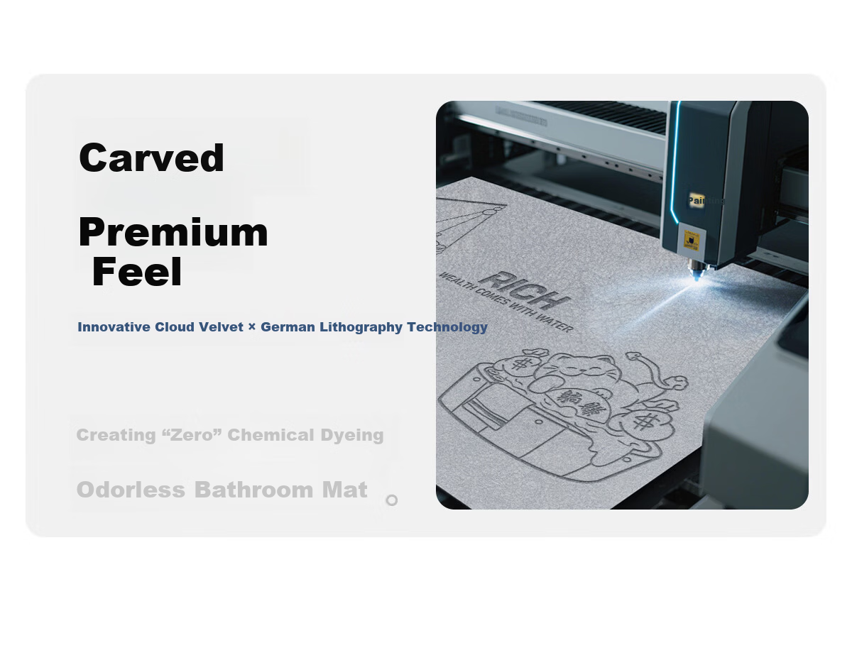 Fengliang Bathroom Absorbent Non-Slip Bath Mat Quick-Dry Thickened Floor Mat for Toilet and Washroom 14