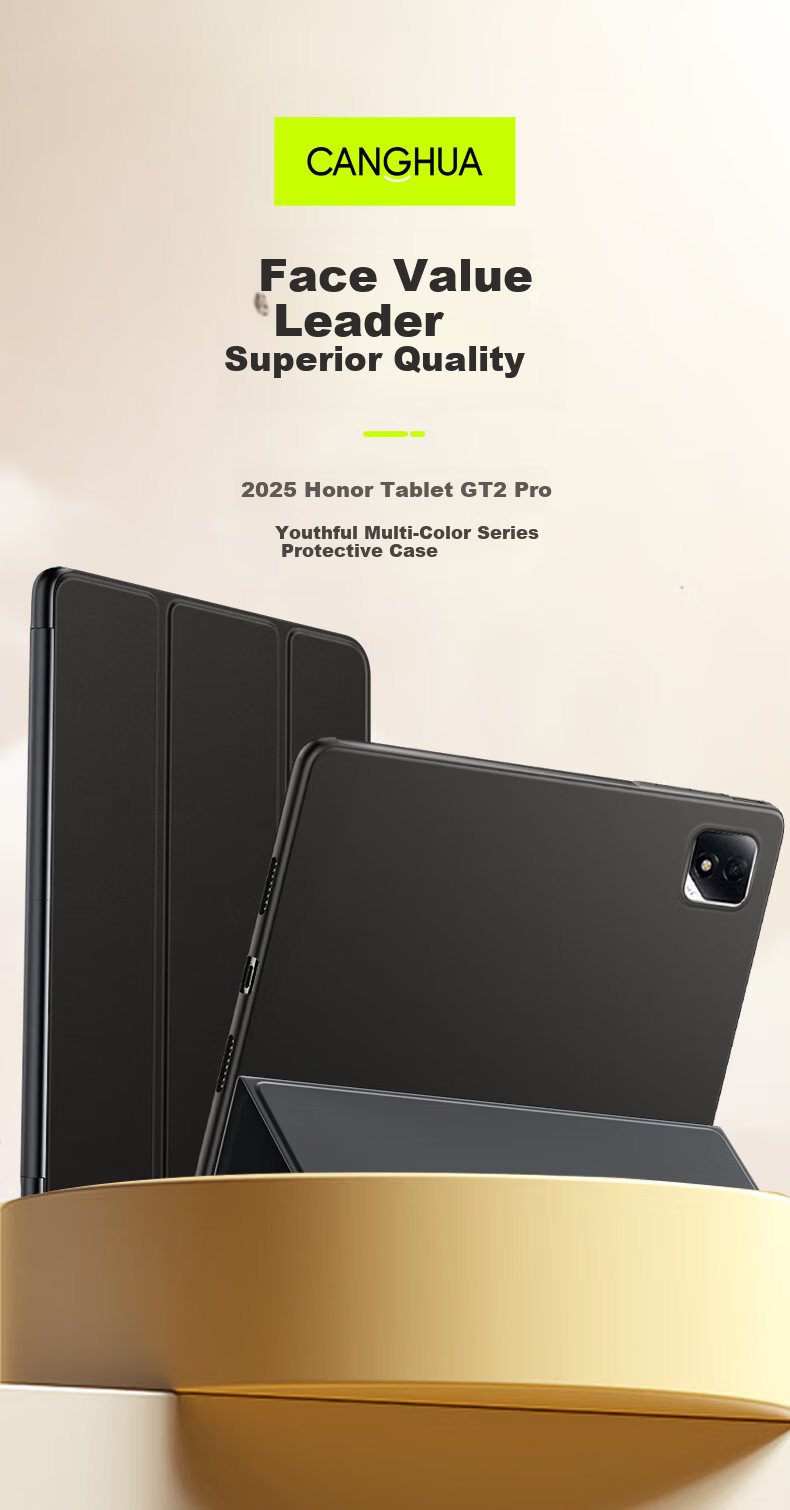 CangHua Case for Honor Tablet GT2 Pro/MagicPad3 12.5-inch 2025 Honor Tablet Protective Cover Full Wrap Ultra-Thin Leather Case 1