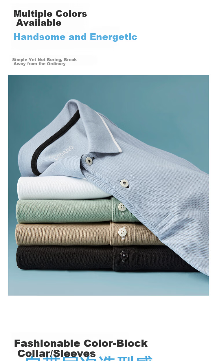 Giordano Men's Short Sleeve Polo Shirt New Pique Fabric Commuter Casual Colorblock Collar Top 01016425 6