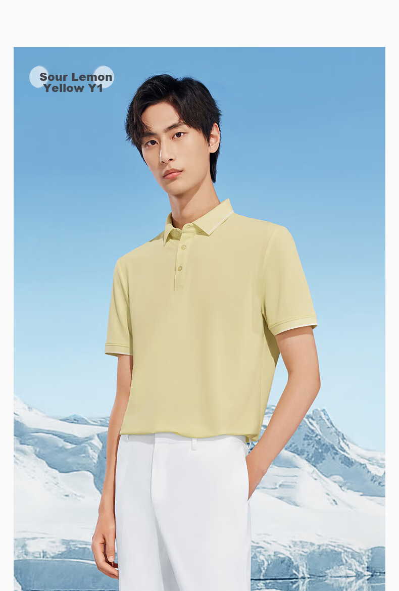 Hodo Ice Skin Cooling Men's Moisture-Wicking Quick-Dry Antibacterial Short Sleeve Polo Shirt 15