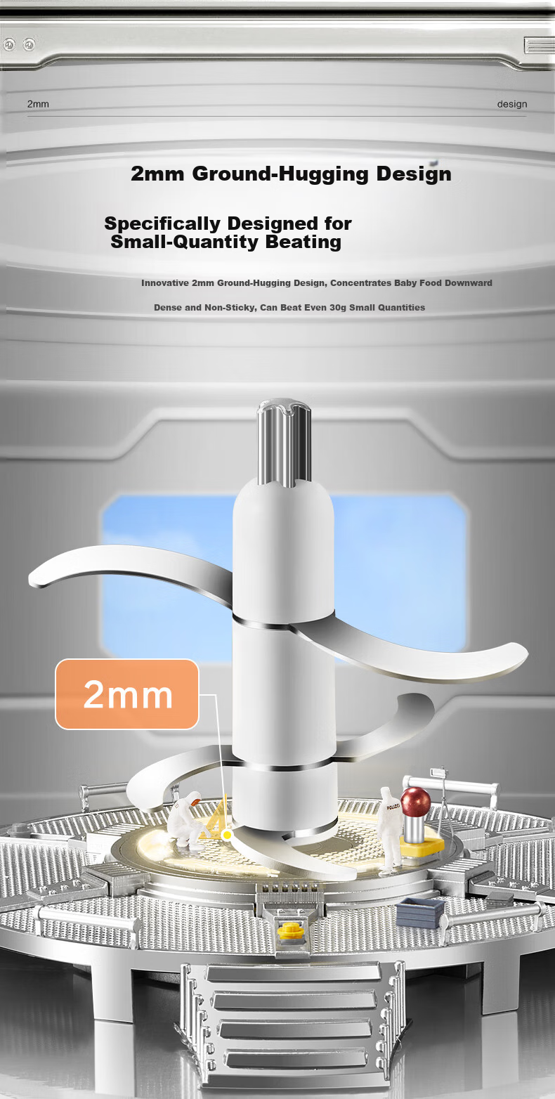 SUPOR Baby Food Processor, Infant Food Preparation Machine Pot, Steaming And Cooking All-In Multi-Function Rice Paste Maker with 4 Blades And Full Steel Blade, FB11S 10