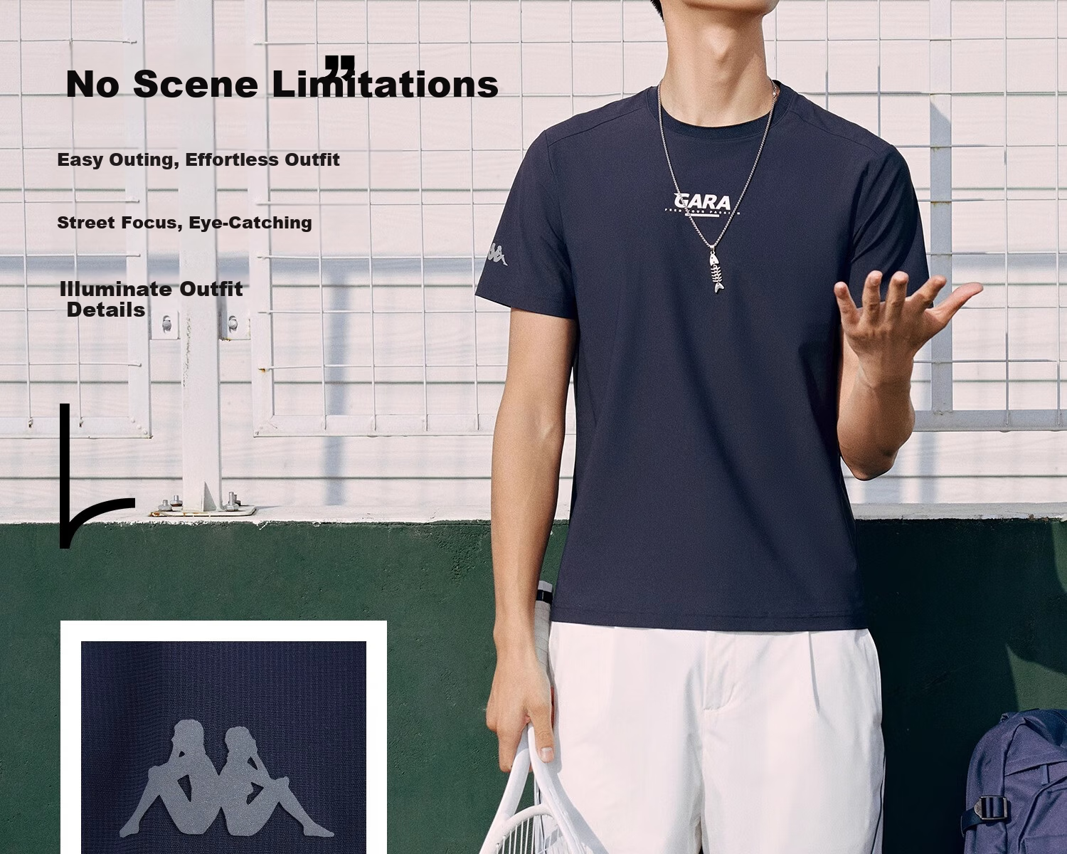 Kappa Back-to-Back Summer 2026 New Sunscreen Sports Short Sleeve T-Shirt Men Cool Breathable Top K0F32TD70D 10