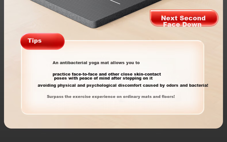 LI-NING Yoga Mat Unisex Fitness Antibacterial Thickened Non-Slip Home Exercise Mat Jump Rope Soundproof Shock Absorption Sit-Up Mat 4