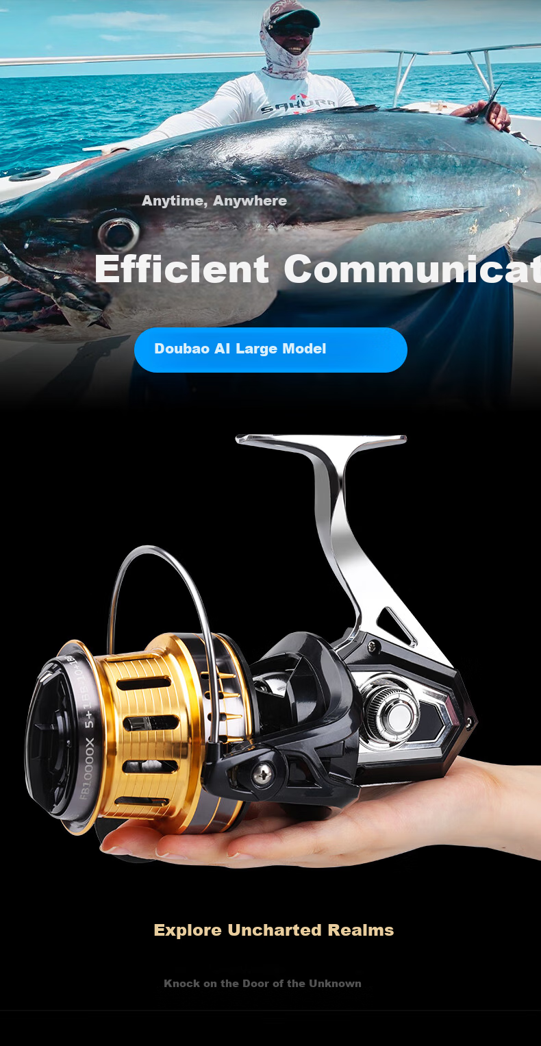 HISTAR All-Metal Spinning Reel Seamless Saltwater Resistant Fishing Reel Model 8000 [Saltwater Resistant] [All-Metal] 2
