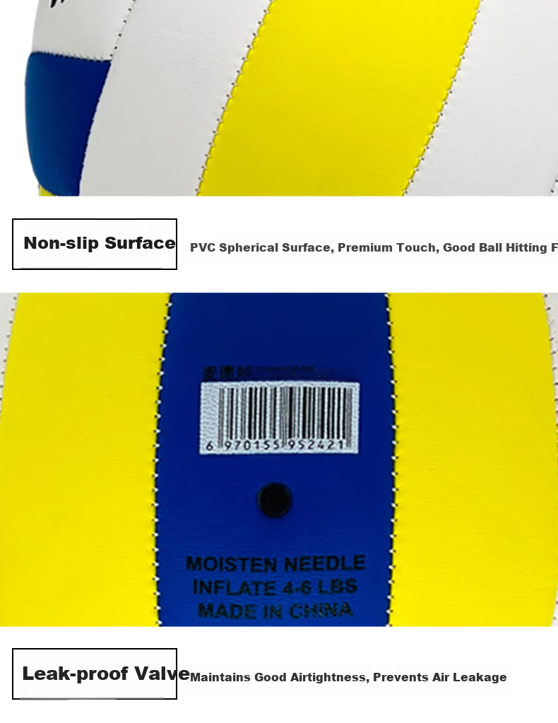 Maidemu Volleyball No.5 Soft-Hard Machine Sewn Volleyball for Middle School Exam Training Standard Size 5 Volleyball for Boys and Girls 6