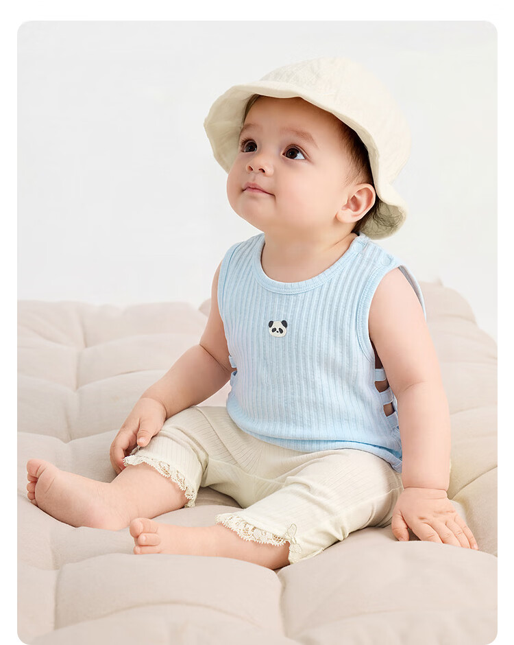 Balabala [balaOne] Baby Vest Infant Summer Outerwear 2026 Cotton Two-Piece Set 9
