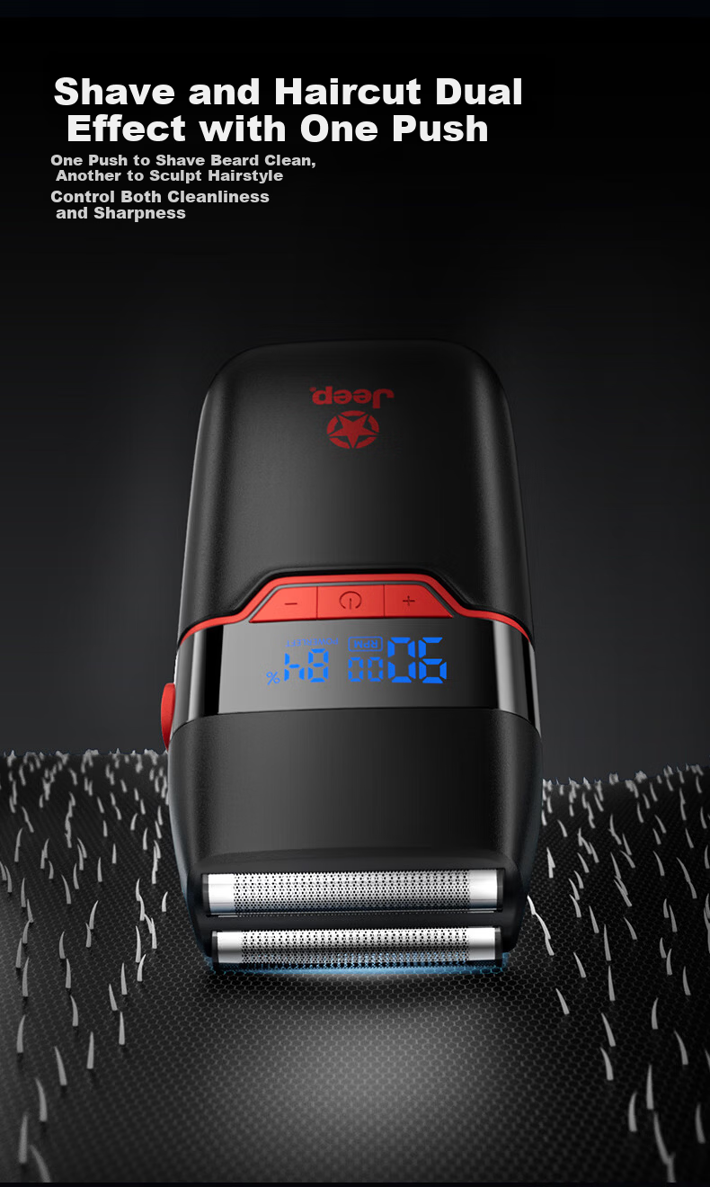 JEEP Professional Electric Hair Clipper for Men, Salon-Grade Cordless Hair Trimmer with Long Battery Life, High-Speed Motor, 21-Speed Adjustable Aluminum Alloy Body 6