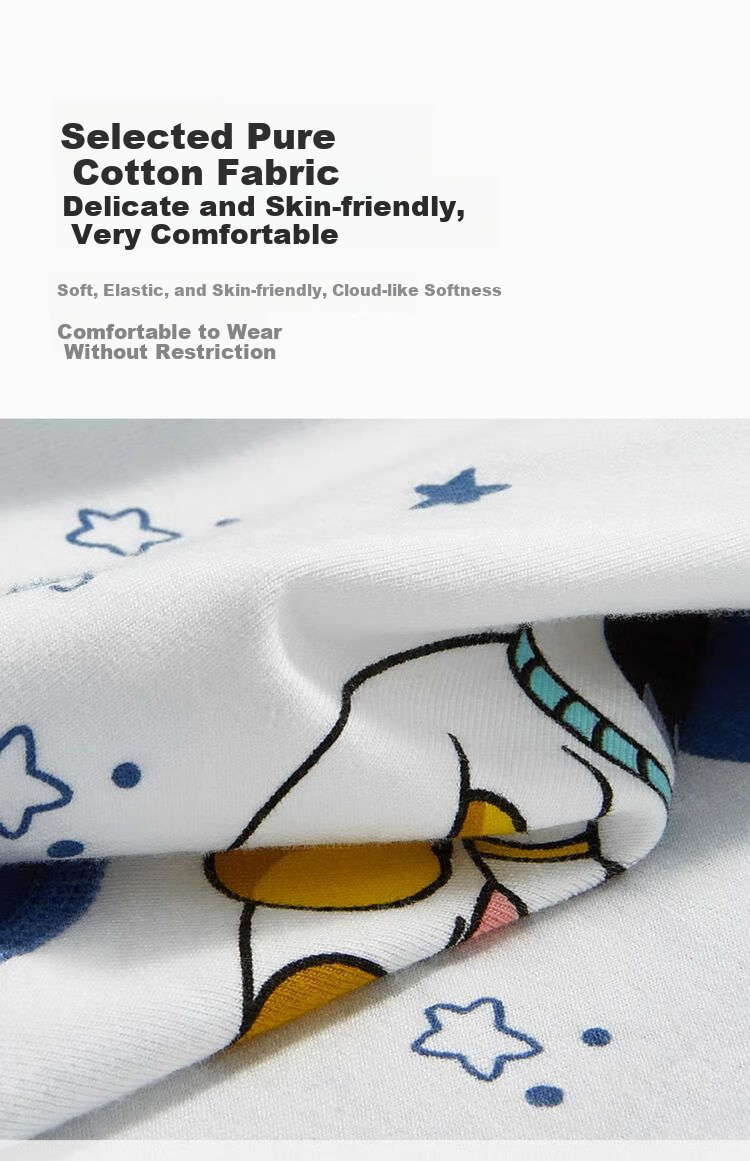 Aibedila Boys' Cotton Boxer Briefs Children's Soft Comfortable Dinosaur Story 5-Pack Size 120 2