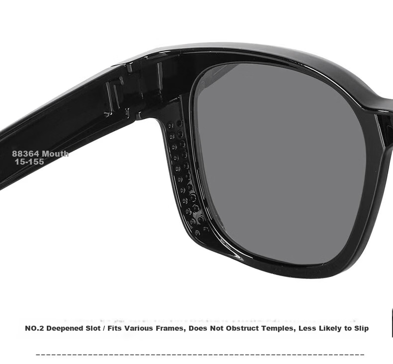 40,000 KM Polarized Clip-On Sunglasses for Prescription Glasses, Unisex Driving Sun Glasses UV Protection 12