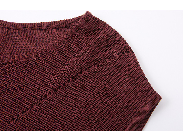 Demana [With Linen Lyocell] Summer Minimalist Round Neck Raglan Short Sleeve Buttoned Slim Knit Top for Women Premium Feel 26
