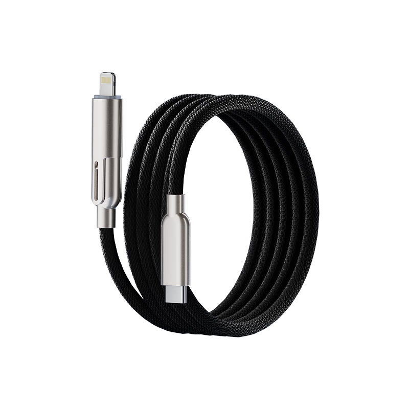 Oumake 2-in-1 Charging Cable Dual Type-C Fast Charging Cable Car Charger for iPhone 17/16/15/14 Apple Huawei Xiaomi Type-C to Lightning 2m