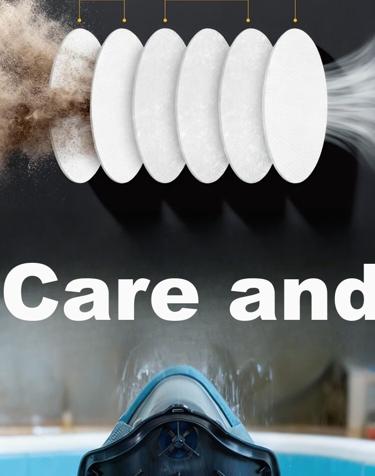 Puda Dust Mask, Heavy-Duty Grinding Face Shield for Industrial Dust, Welding, Renovation, Painting, Coal Mining, Cement, Smog And Droplet Protection, Liquid Silicone Mask FC-8017 with 20 Filter Pads Included 9
