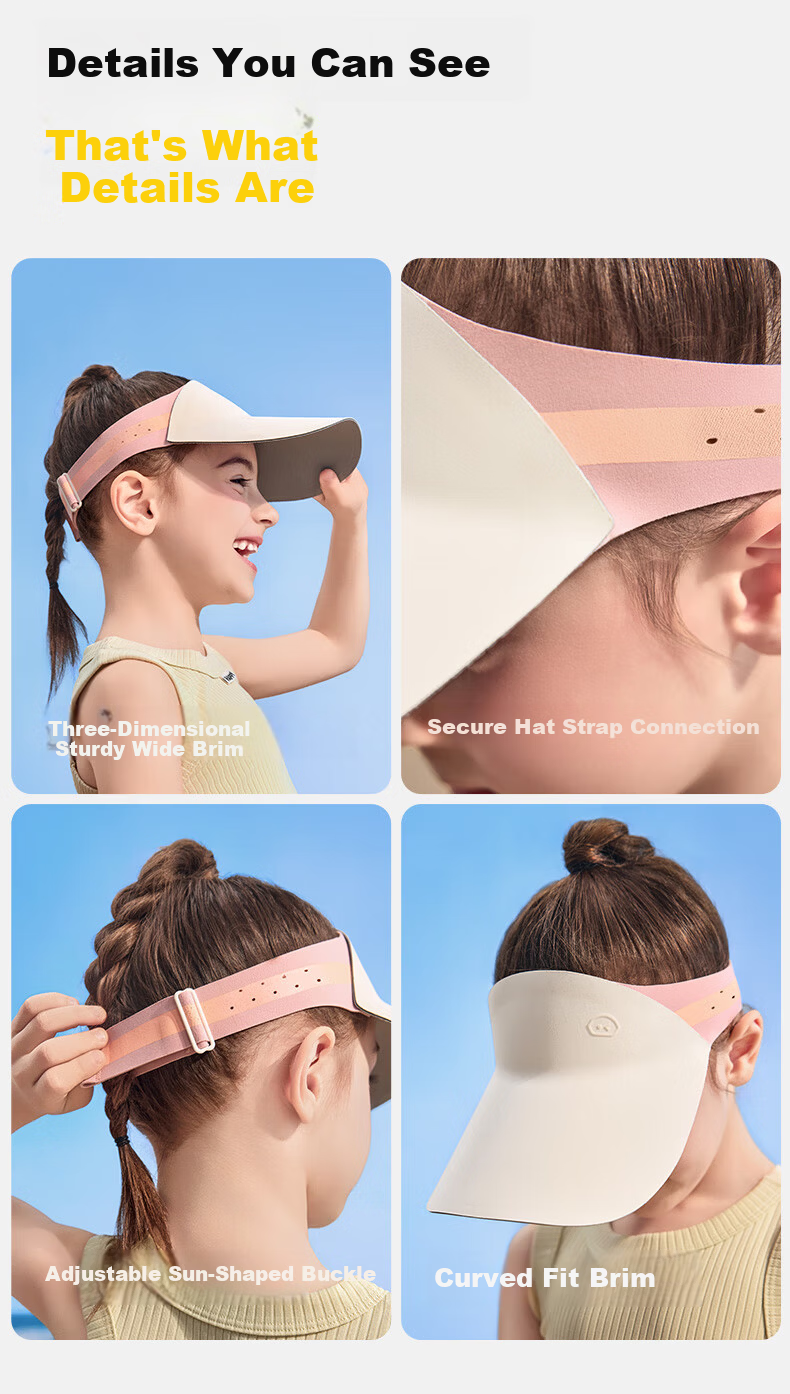 Lemon Baby Kids Sun Protection Hat Boys Girls Sports Open-Top Sun Hat Baby Child Sunshade Cap 17
