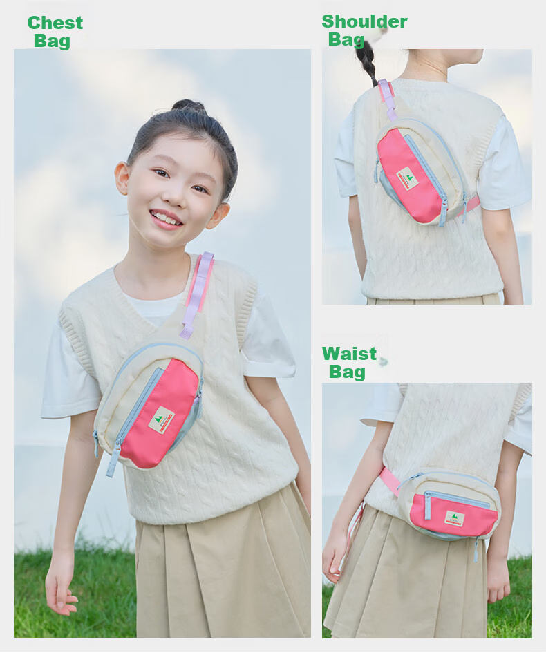 SHUKIKU Ledudu Kids Casual Colorblock Crossbody Bag Outdoor Travel Sports Chest Waist Bag Vanilla Lemon One Size 12