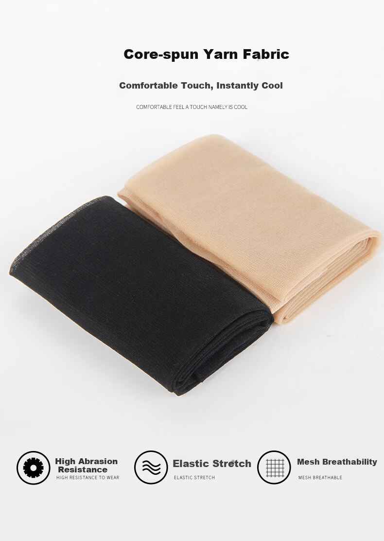 LangSha Mid-Calf Stockings Women Calf Stockings Spring and Autumn Thin Short Anti-Snag Nude Mid-Length Half Tube Socks 2
