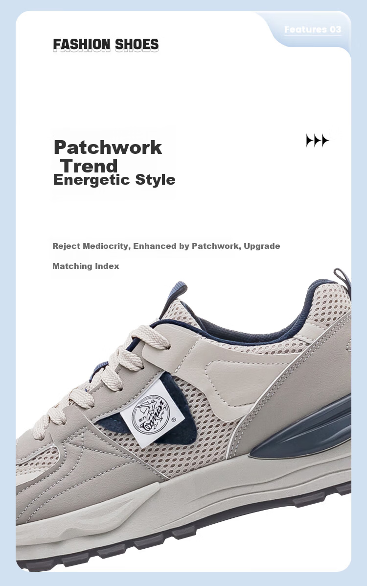 Warrior Women's Shoes 2026 Spring New Fashion Simple Versatile Casual Shoes Gray Blue Size 39 (245mm) 9