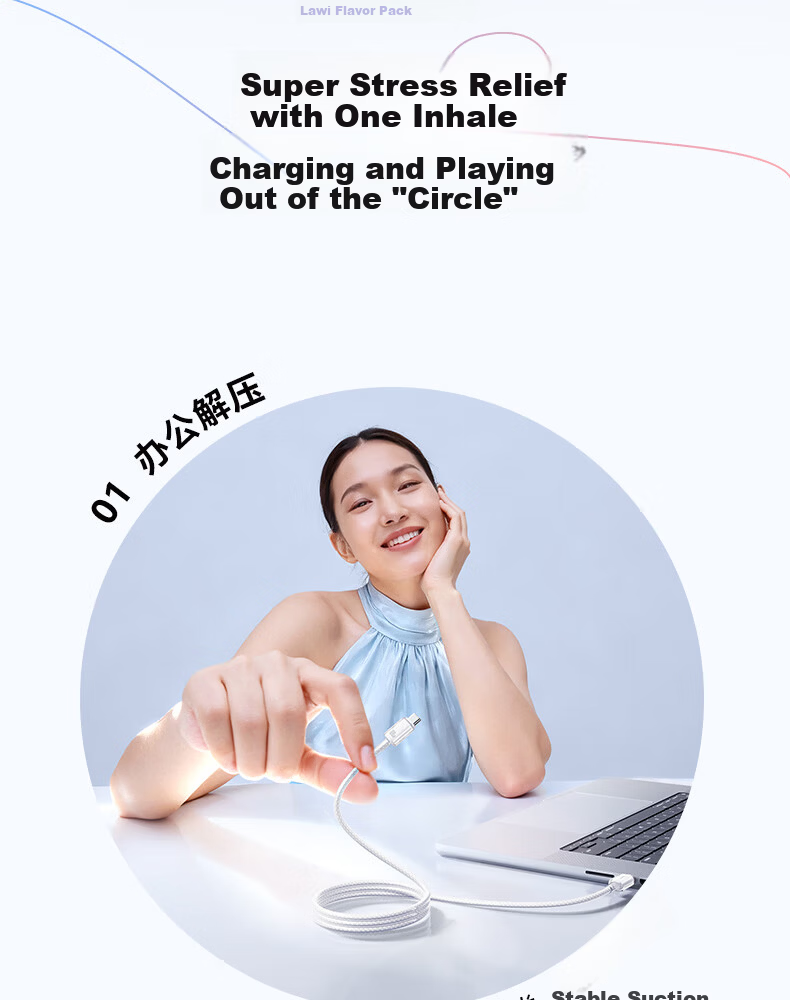 Baseus Magnetic Dual-Head Type-C PD 100W Fast Charging Cable for Huawei Honor Xiaomi Apple iPad Laptop Phone 1m Pink 6