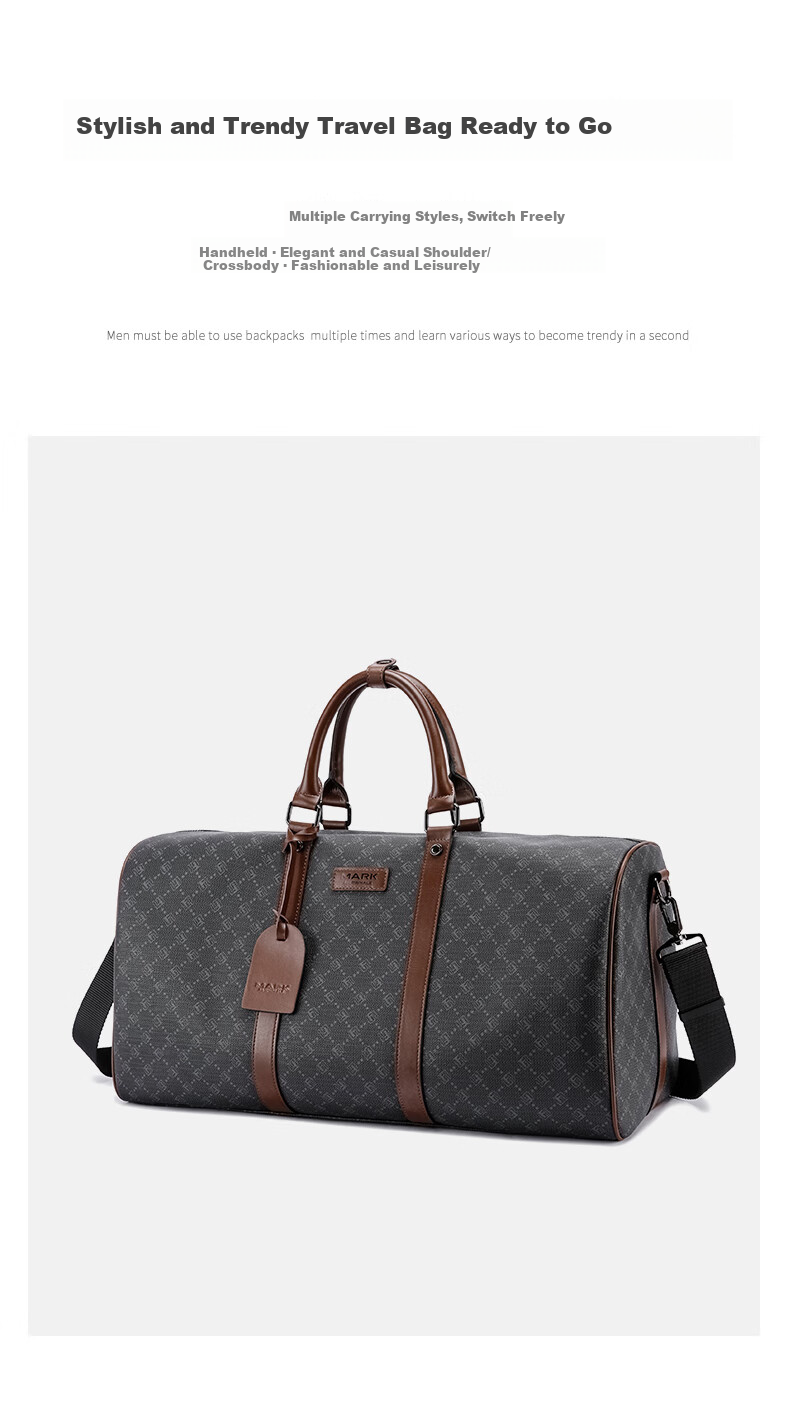 MARK FAIRWHALE Business Printed Travel Luggage Bag Sports Gym Handbag Gift for Husband Boyfriend 520 3