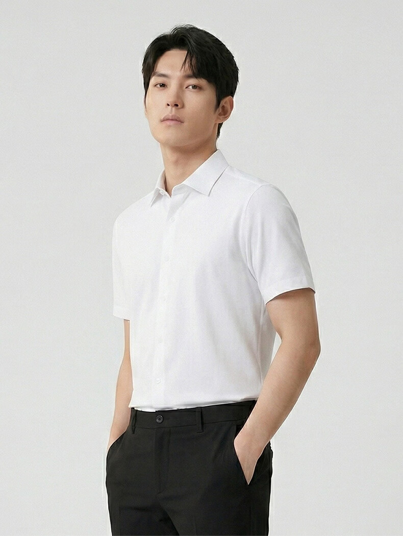 G2000 Men's 2026 Spring Summer Commuter Short Sleeve Shirt Quick-Dry Wrinkle-Free Anti-Static Mall Edition 15