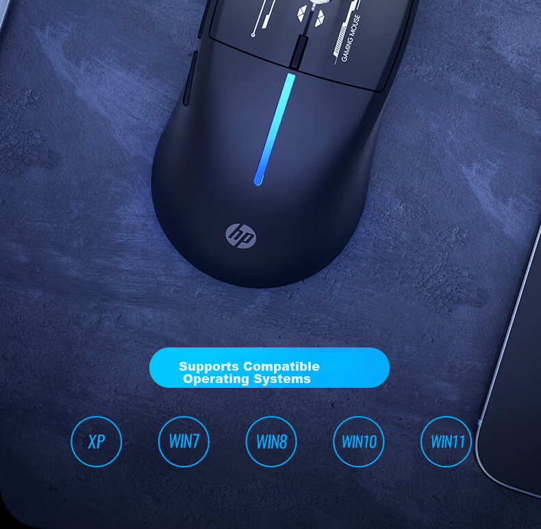 HP M100 Wired Gaming Mouse USB Four-Level DPI Adjustable Mouse for Home Office Gaming PUBG LOL RGB Silent Click Unisex Desktop Computer Mouse Milk Tea Color 14