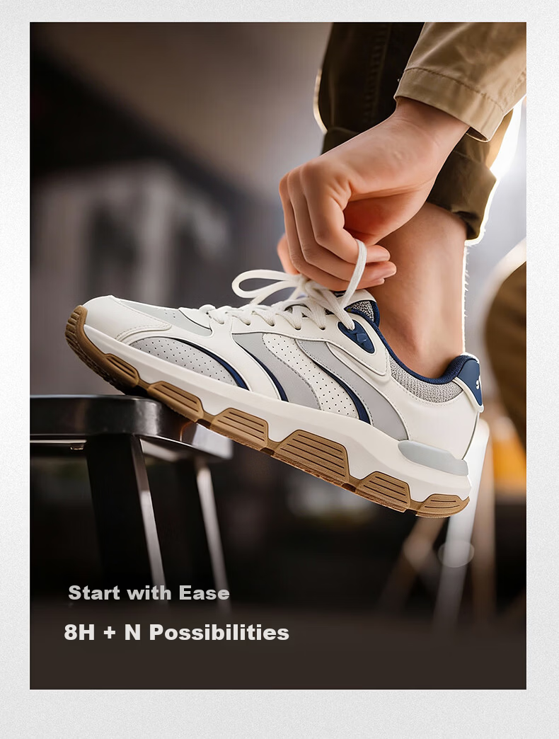 Erke Men's Sneakers 2026 Summer New Comfortable Breathable Thick Sole Height Increasing Casual Sports Shoes | Yibu 3