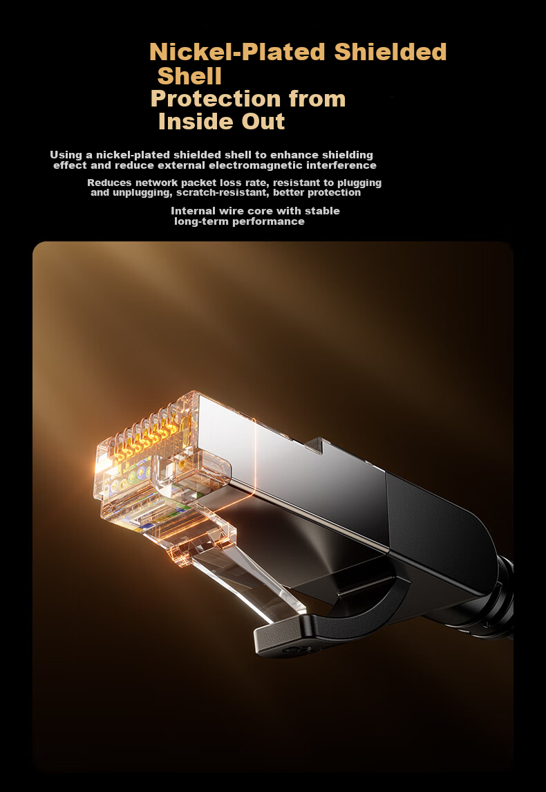 BIAZE CAT7 Pure Copper 2M Ethernet Cable, 10Gbps Shielded Network Cable, Gaming Twisted Pair LAN Cable, Compatible with 2.5G Broadband, Ready-Made Patch Cord 7